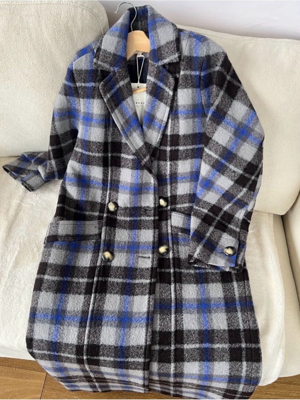 NWT Sezane Viktor Coat Prairie Check size 2 runs large - Picture 6 of 6